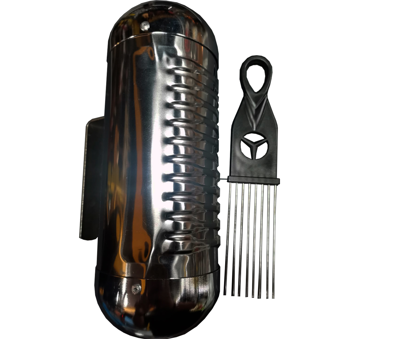 GUIRO METALICO CON SHAKER Y PEINE DE GUIRO (Maxtone) Electromusic