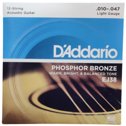 ENCORDADURA PARA GUITARRA DE DOCE CUERDAS EJ38 (D'Addario)