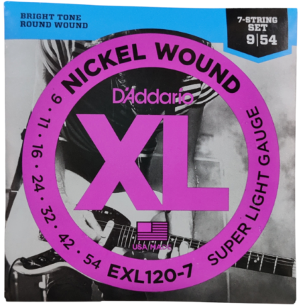 ENCORDADURA PARA GUITARRA ELECTRICA 7 CUERDAS EXL120-7 (D'Addario)